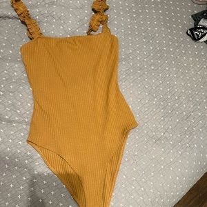 Forever 21 tan bodysuit top